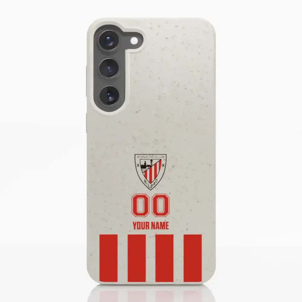 Athletic Club Official Compostable Phone Case Design Classic Vertical Stripe + Name and Number - Image 30
