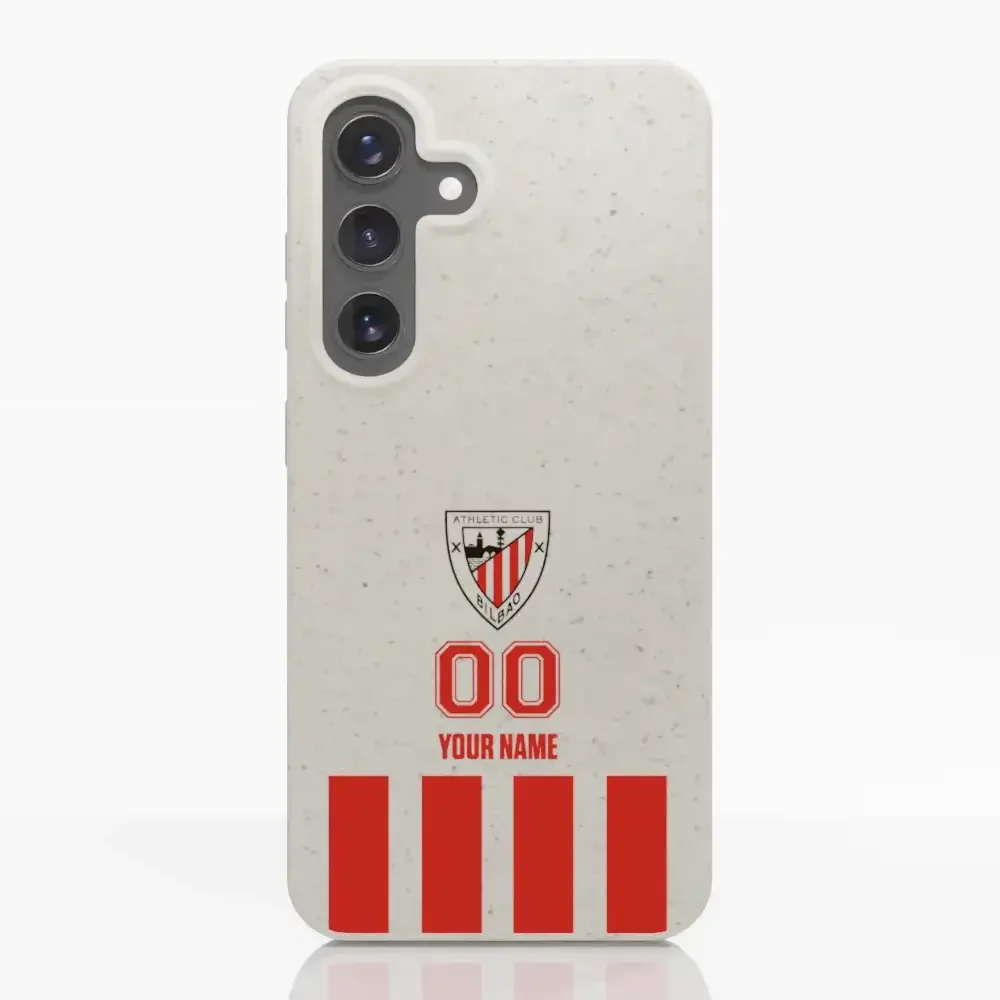 Athletic Club Official Compostable Phone Case Design Classic Vertical Stripe + Name and Number - Image 33