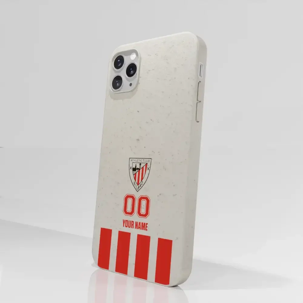 Athletic Club Official Compostable Phone Case Design Classic Vertical Stripe + Name and Number - Image 47