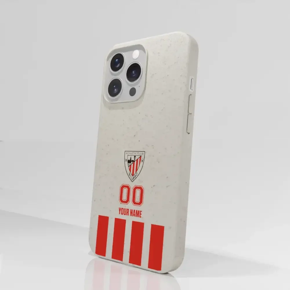 Athletic Club Official Compostable Phone Case Design Classic Vertical Stripe + Name and Number - Image 52