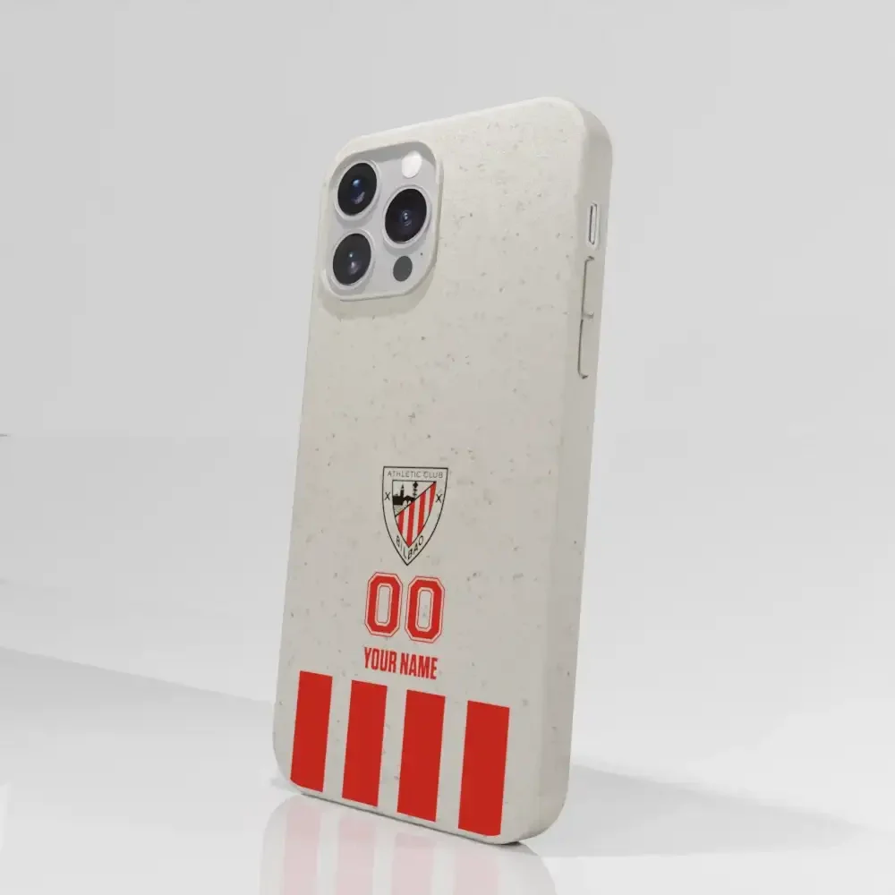 Athletic Club Official Compostable Phone Case Design Classic Vertical Stripe + Name and Number - Image 53