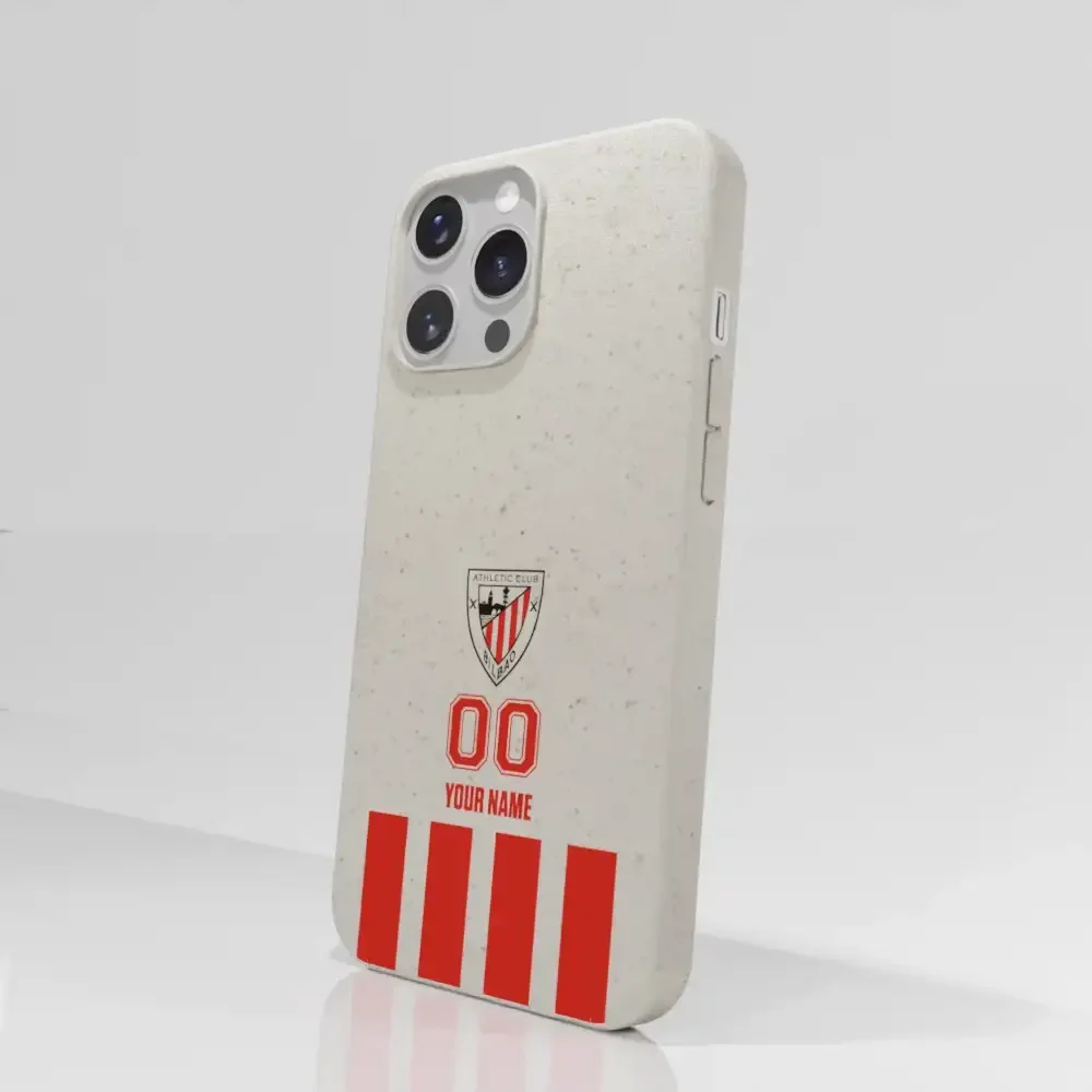 Athletic Club Official Compostable Phone Case Design Classic Vertical Stripe + Name and Number - Image 56