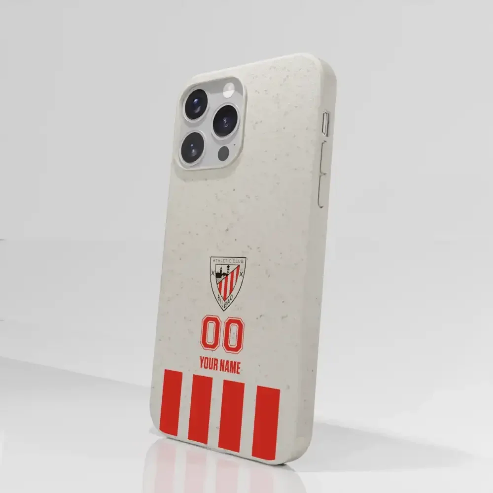 Athletic Club Official Compostable Phone Case Design Classic Vertical Stripe + Name and Number - Image 57