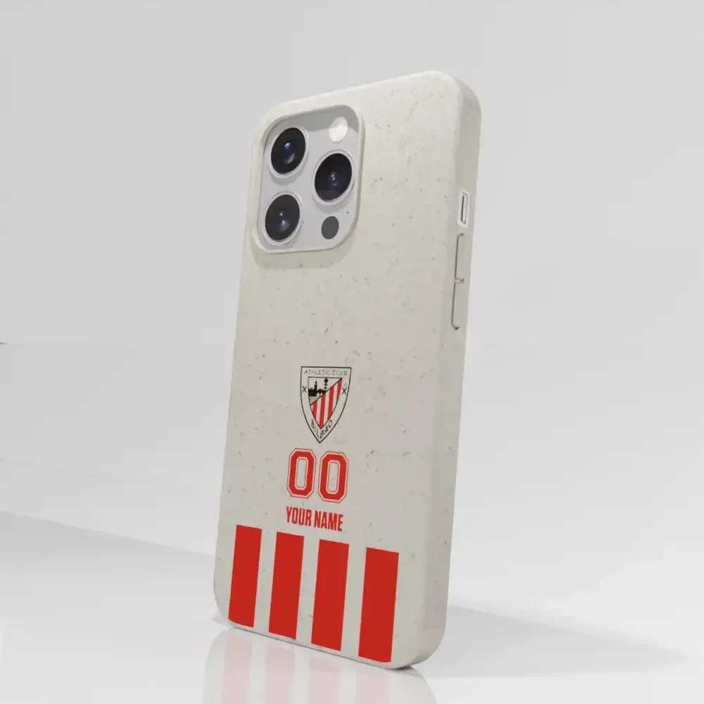 Athletic Club Official Compostable Phone Case Design Classic Vertical Stripe + Name and Number - Image 60