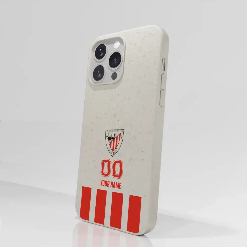 Athletic Club Official Compostable Phone Case Design Classic Vertical Stripe + Name and Number - Image 66