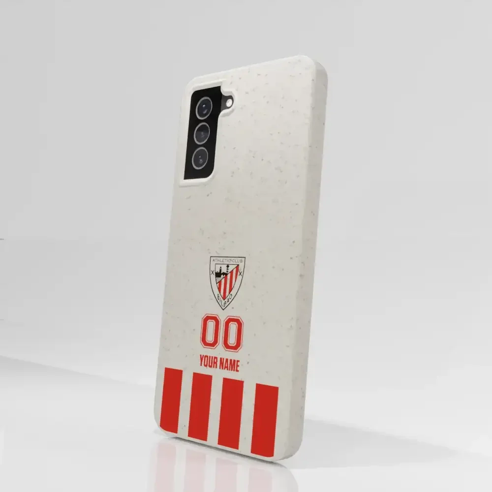 Athletic Club Official Compostable Phone Case Design Classic Vertical Stripe + Name and Number - Image 68
