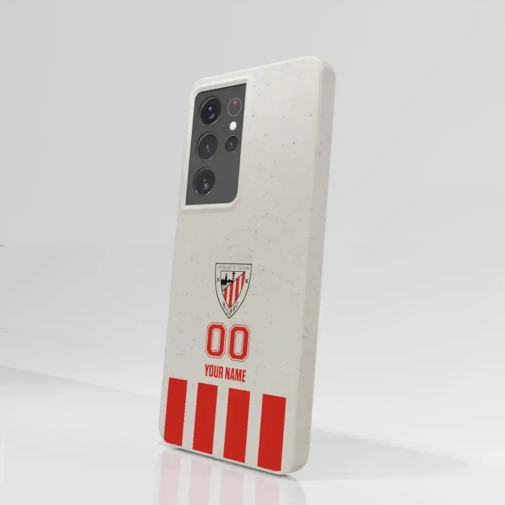 Athletic Club Official Compostable Phone Case Design Classic Vertical Stripe + Name and Number - Image 69
