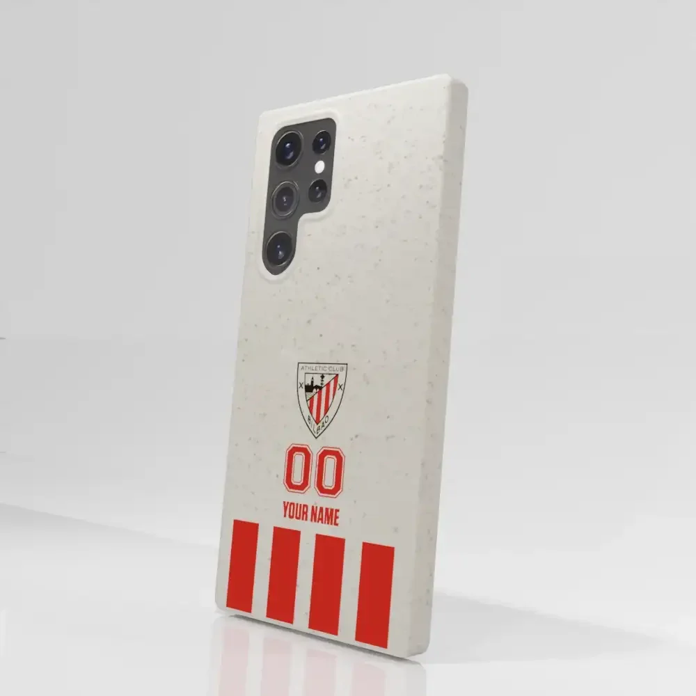 Athletic Club Official Compostable Phone Case Design Classic Vertical Stripe + Name and Number - Image 72