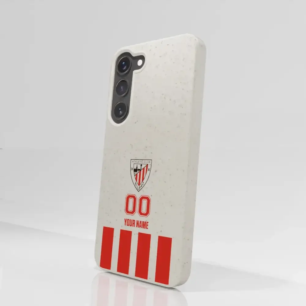 Athletic Club Official Compostable Phone Case Design Classic Vertical Stripe + Name and Number - Image 73