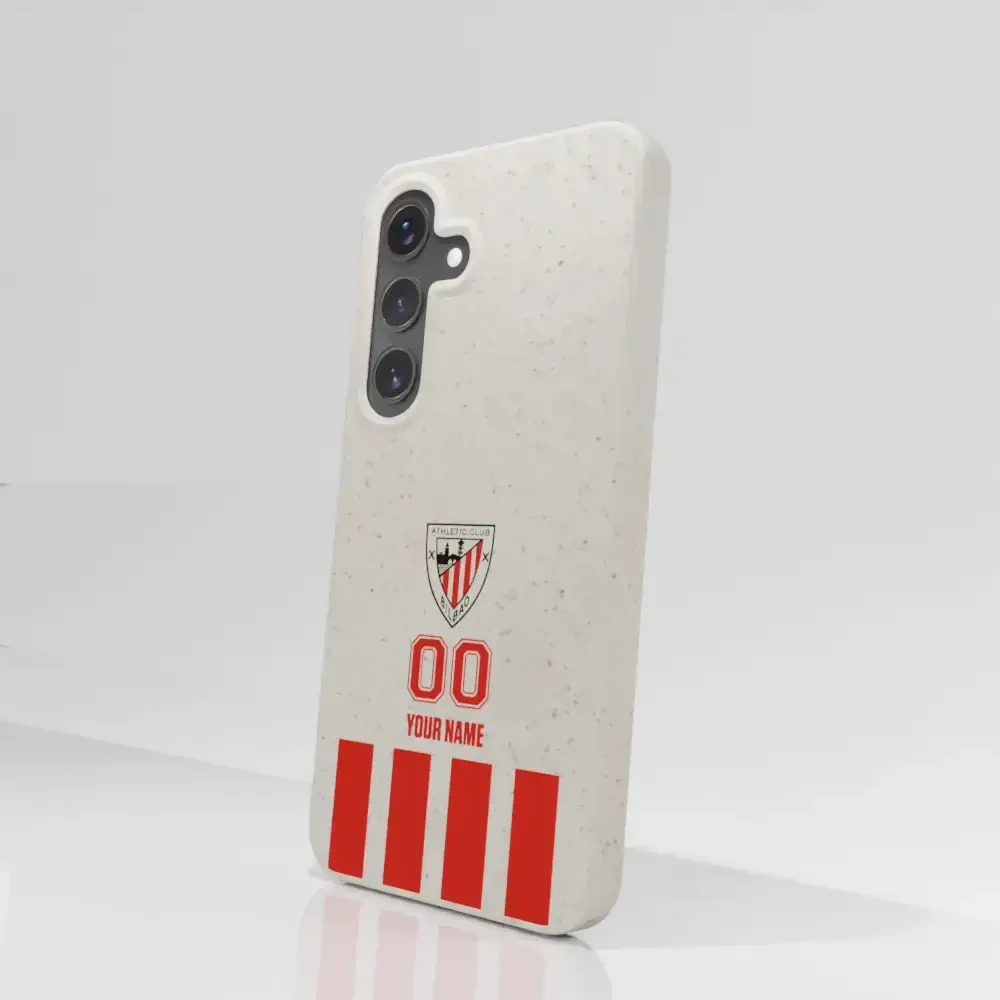 Athletic Club Official Compostable Phone Case Design Classic Vertical Stripe + Name and Number - Image 79