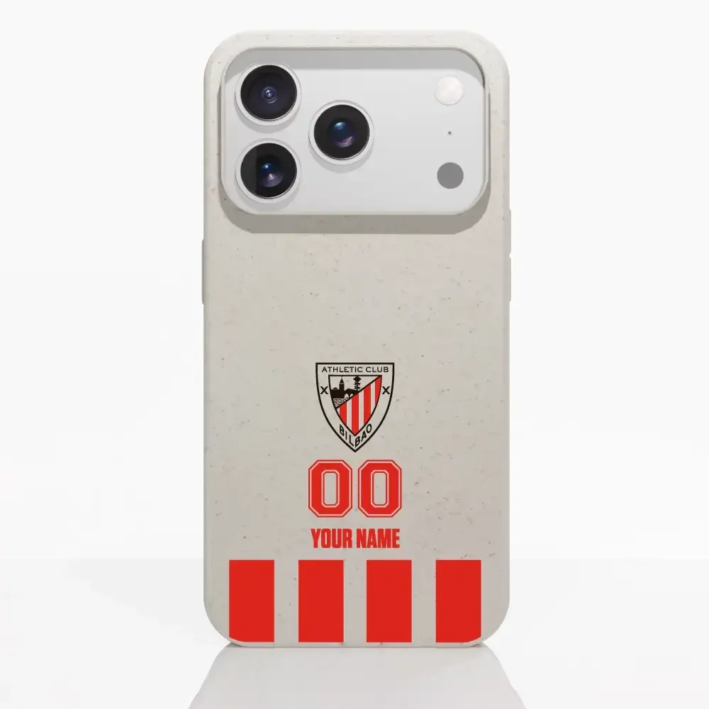 Athletic Club Official Compostable Phone Case Design Classic Vertical Stripe + Name and Number - Image 86