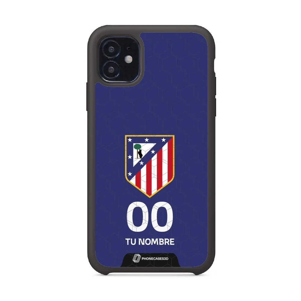 Atletico Madrid Official 3D Phone Case Crest Blue + Name and Number - Image 5