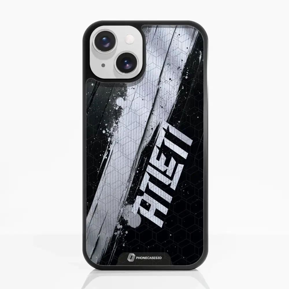 Atletico Madrid Official 3D Phone Case Design Black & White Paint - Image 12