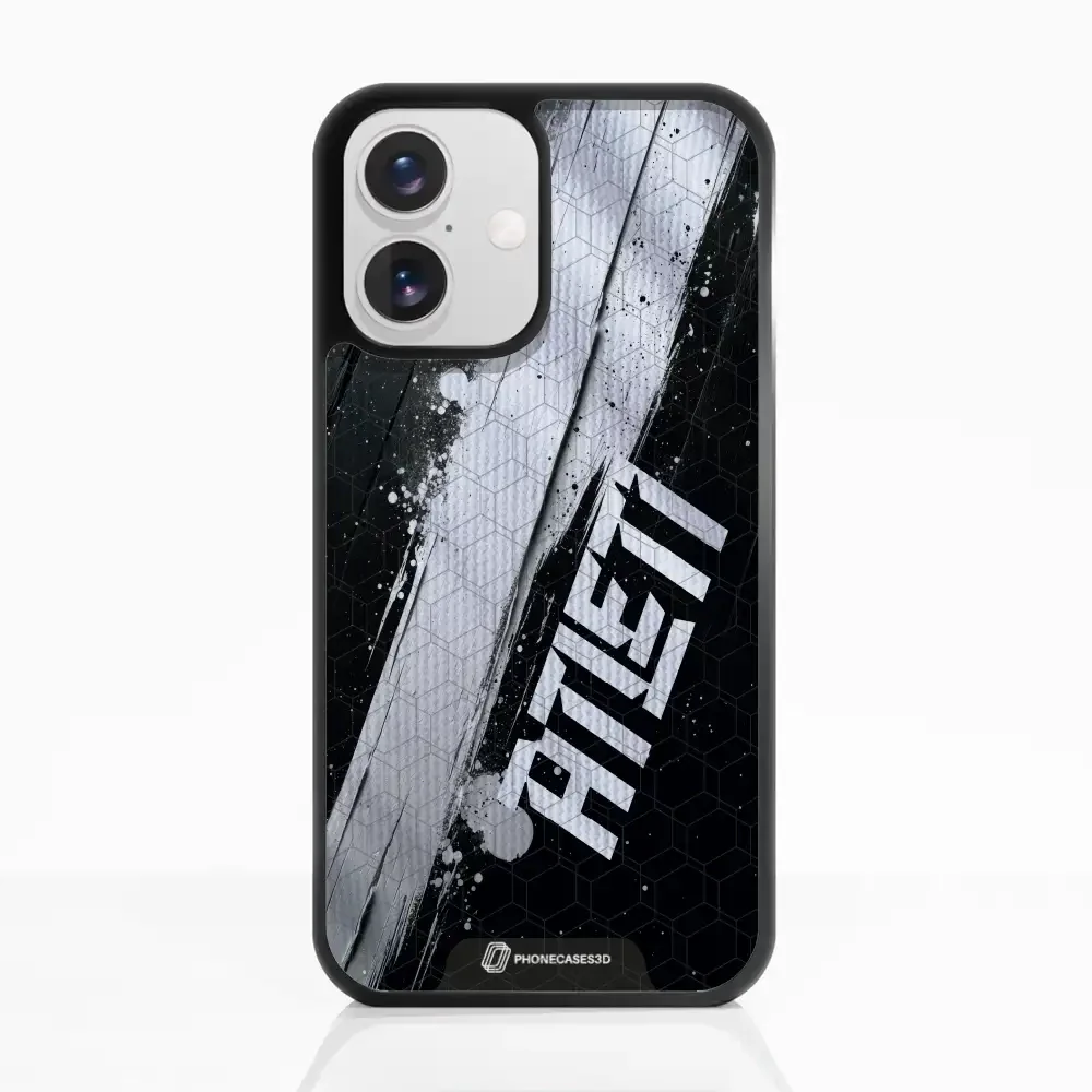 Atletico Madrid Official 3D Phone Case Design Black & White Paint - Image 20
