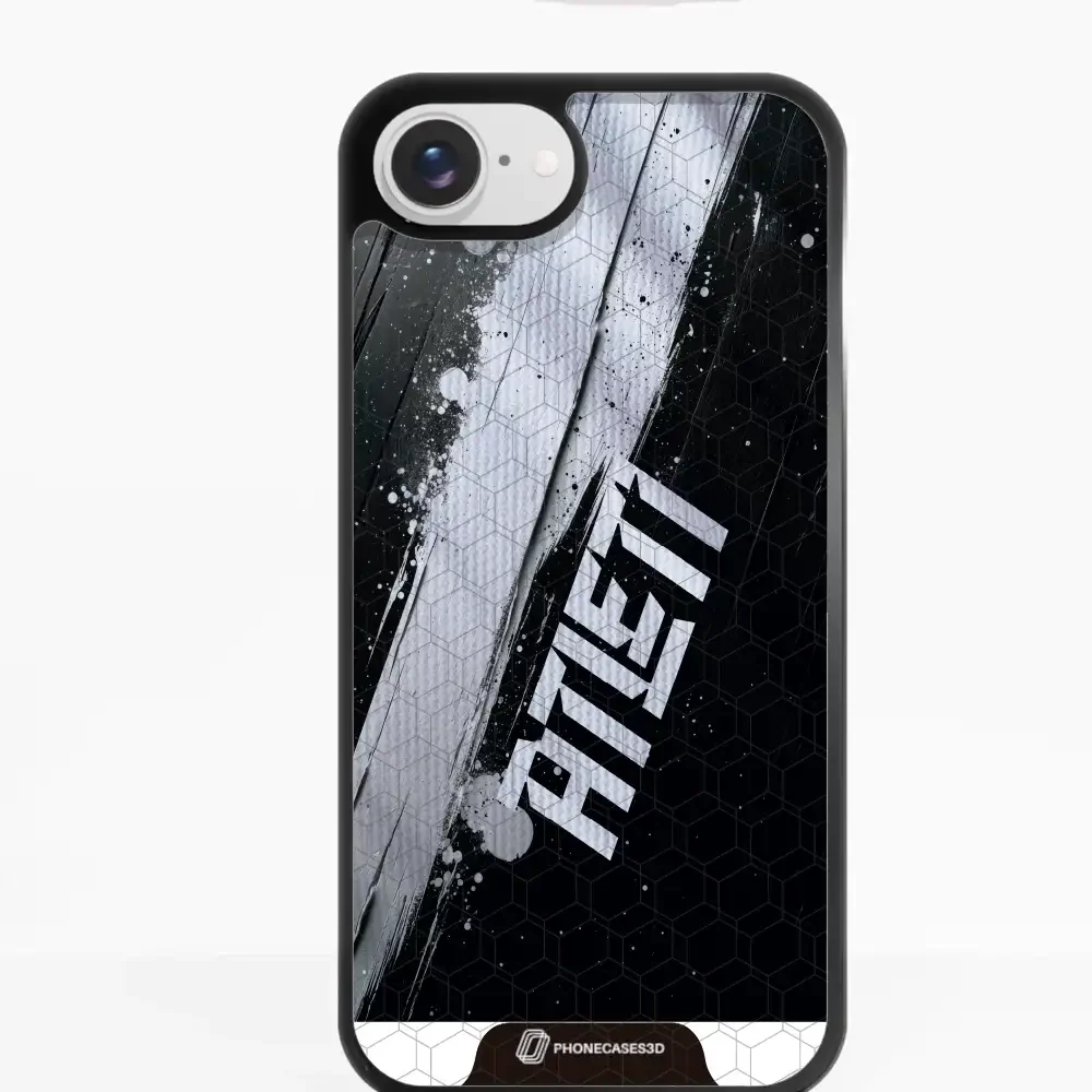 Atletico Madrid Official 3D Phone Case Design Black & White Paint - Image 21