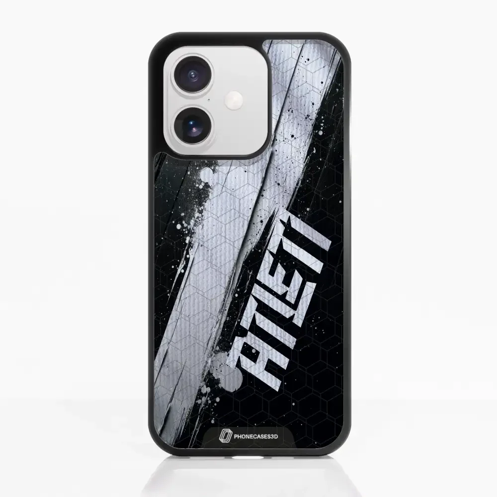 Atletico Madrid Official 3D Phone Case Design Black & White Paint - Image 24