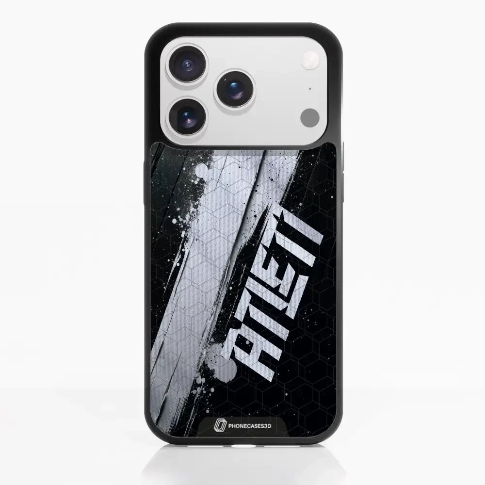 Atletico Madrid Official 3D Phone Case Design Black & White Paint - Image 26