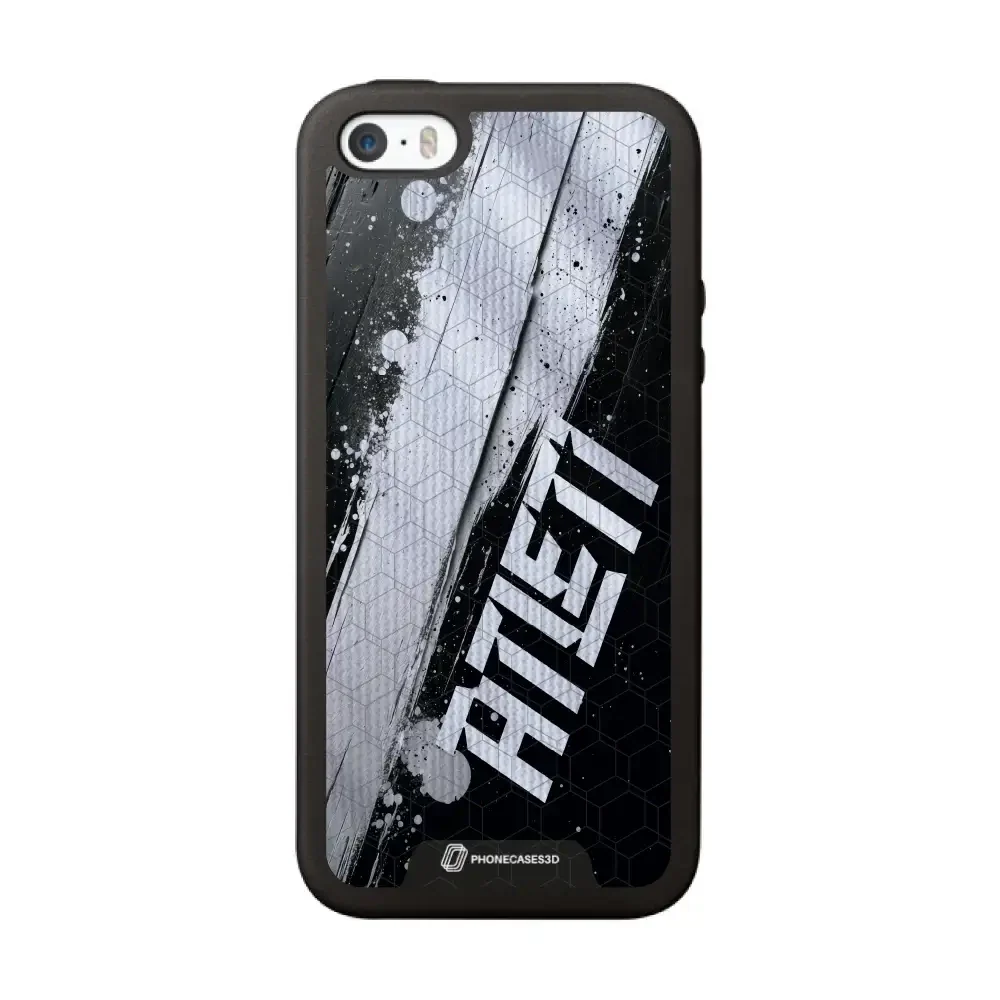 Atletico Madrid Official 3D Phone Case Design Black & White Paint - Image 29