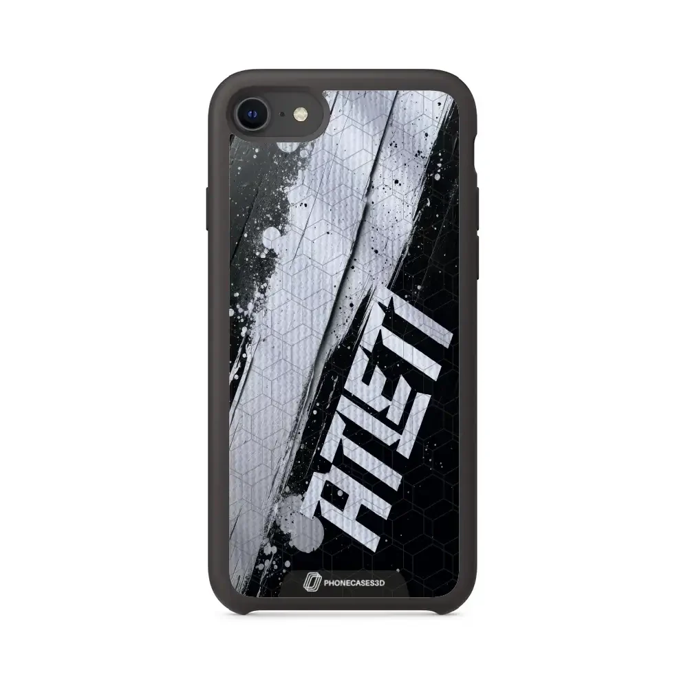 Atletico Madrid Official 3D Phone Case Design Black & White Paint - Image 34