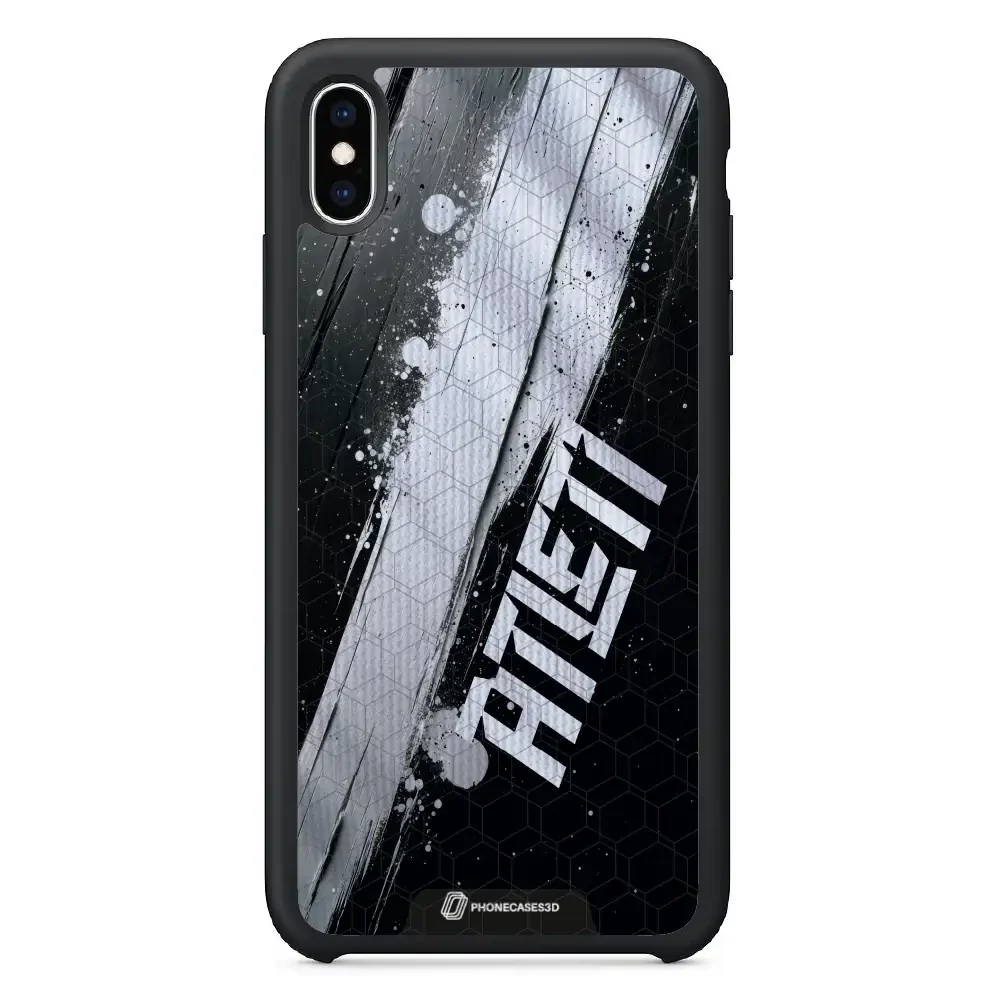 Atletico Madrid Official 3D Phone Case Design Black & White Paint - Image 41