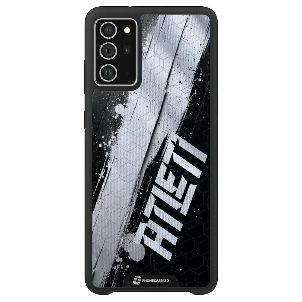 Atletico Madrid Official 3D Phone Case Design Black & White Paint - Image 42
