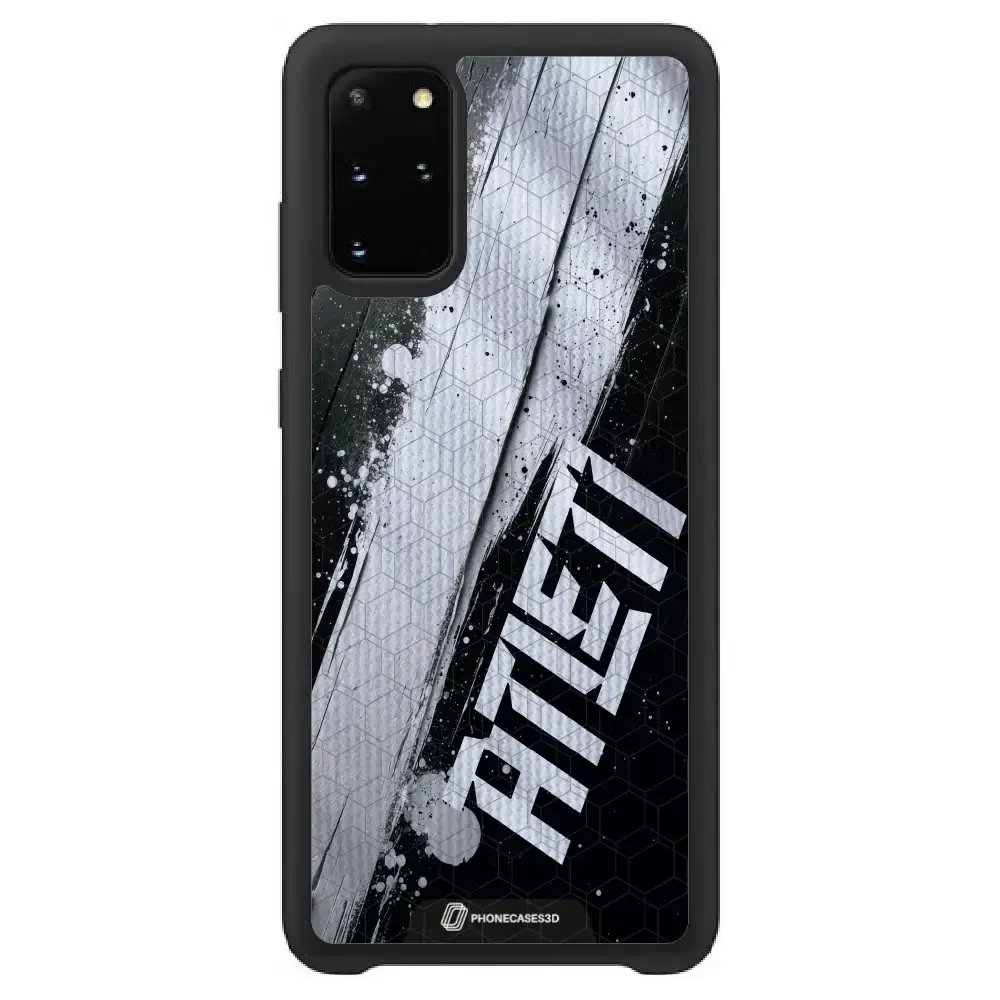 Atletico Madrid Official 3D Phone Case Design Black & White Paint - Image 48