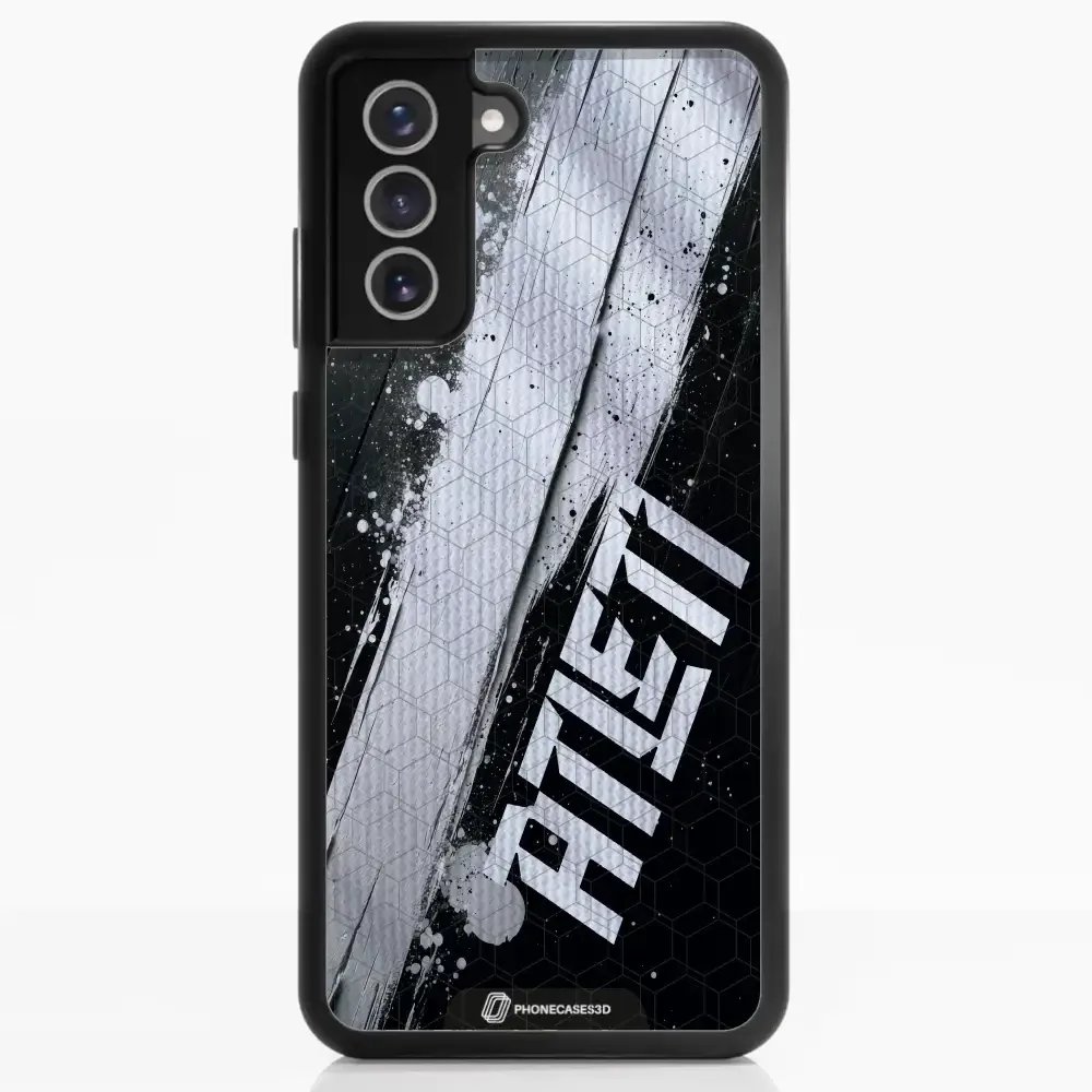 Atletico Madrid Official 3D Phone Case Design Black & White Paint - Image 52