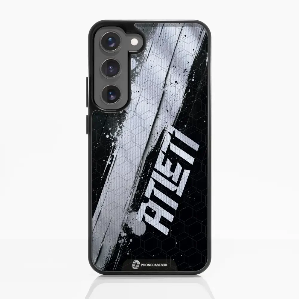 Atletico Madrid Official 3D Phone Case Design Black & White Paint - Image 57