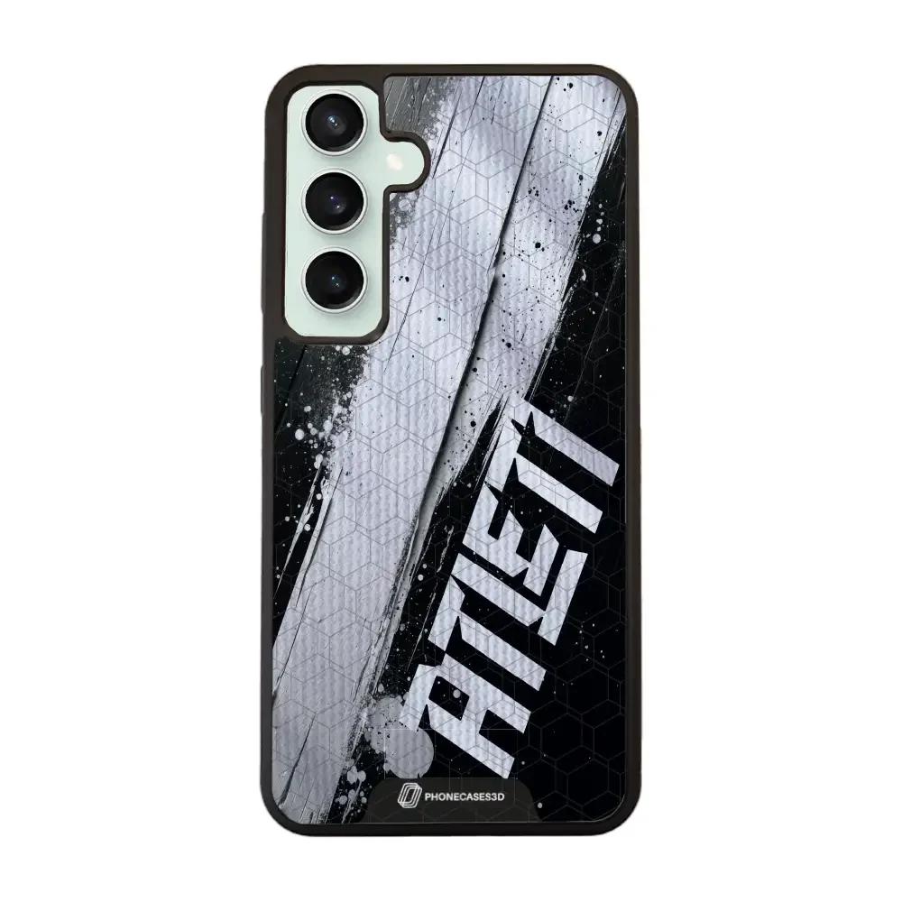 Atletico Madrid Official 3D Phone Case Design Black & White Paint - Image 58