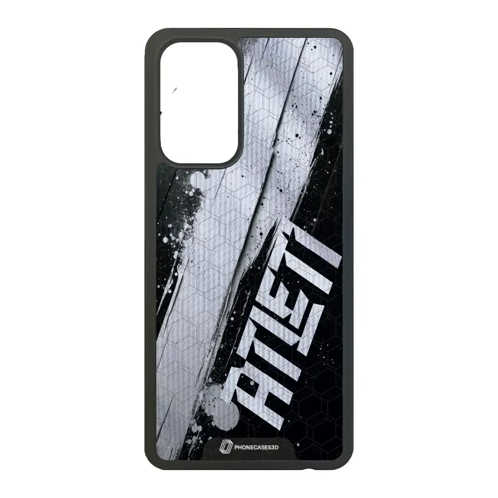 Atletico Madrid Official 3D Phone Case Design Black & White Paint - Image 71