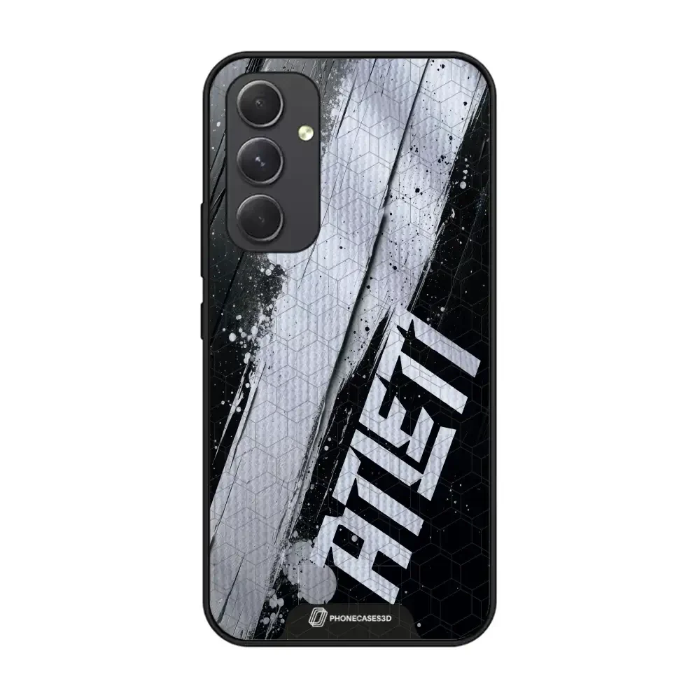 Atletico Madrid Official 3D Phone Case Design Black & White Paint - Image 73