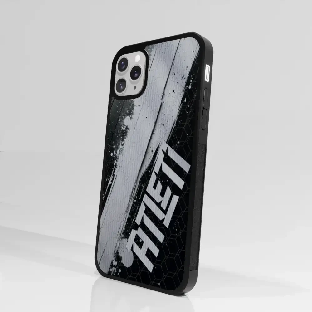 Atletico Madrid Official 3D Phone Case Design Black & White Paint - Image 78