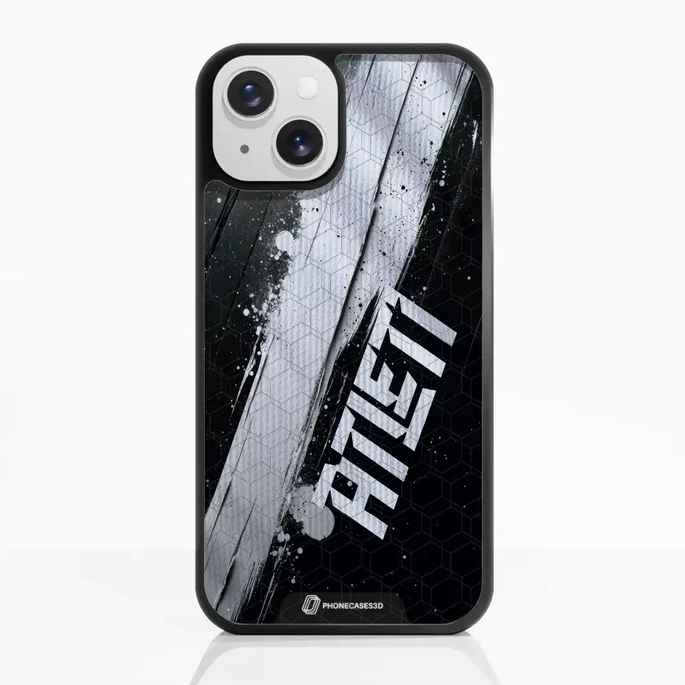 Atletico Madrid Official 3D Phone Case Design Black & White Paint - Image 8