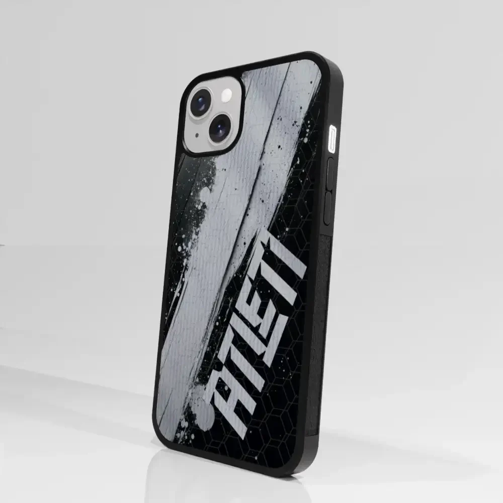 Atletico Madrid Official 3D Phone Case Design Black & White Paint - Image 92