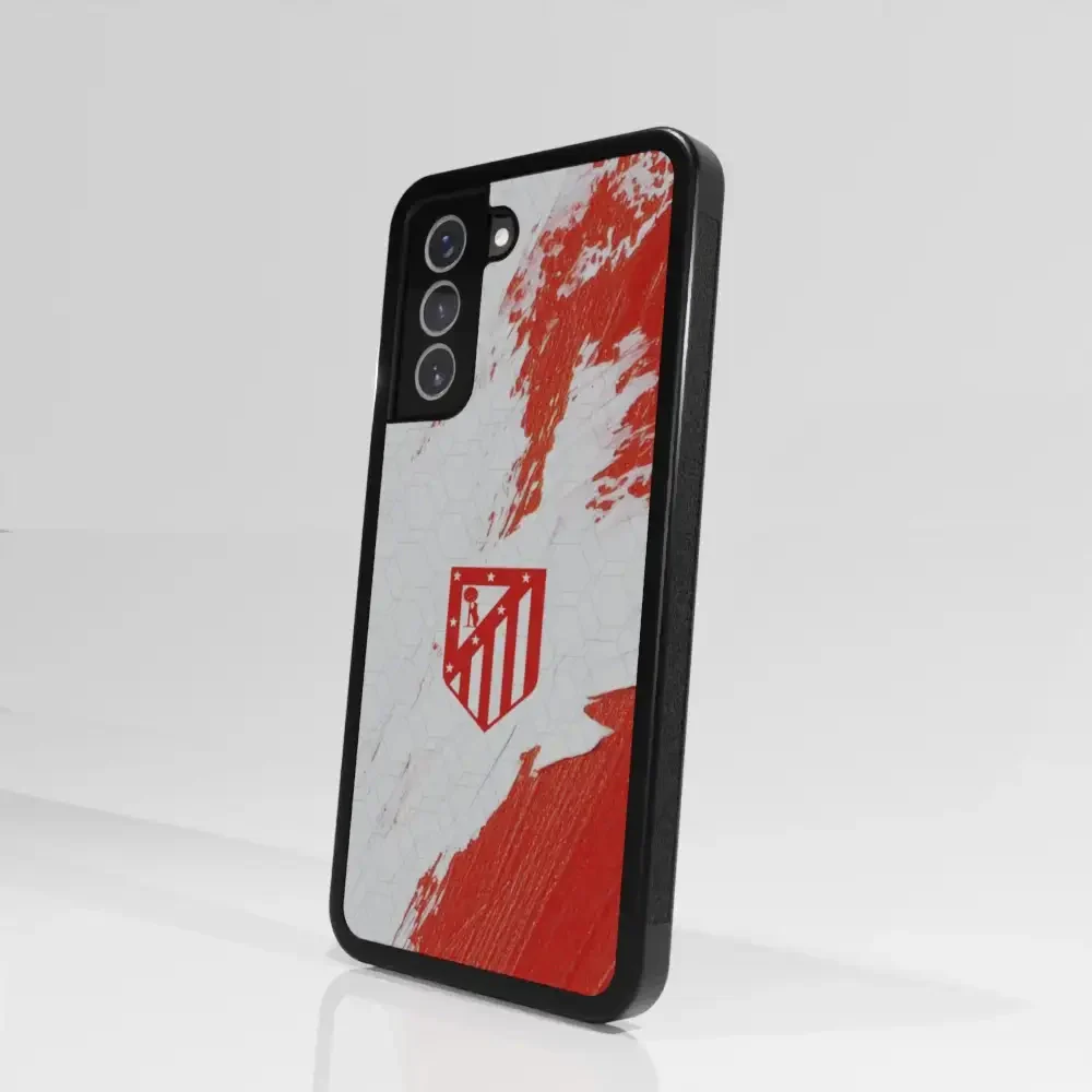 Atletico Madrid Official 3D Phone Case Design Red & White Paint - Image 101