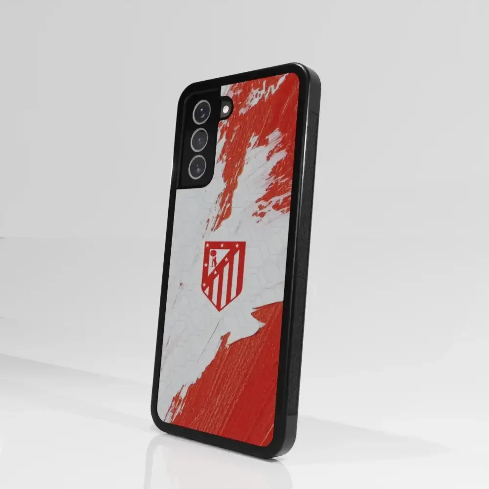Atletico Madrid Official 3D Phone Case Design Red & White Paint - Image 102