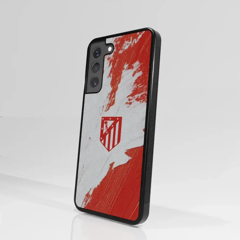 Atletico Madrid Official 3D Phone Case Design Red & White Paint - Image 105