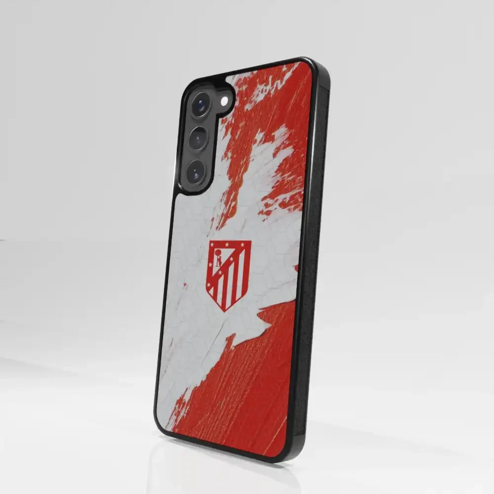 Atletico Madrid Official 3D Phone Case Design Red & White Paint - Image 108