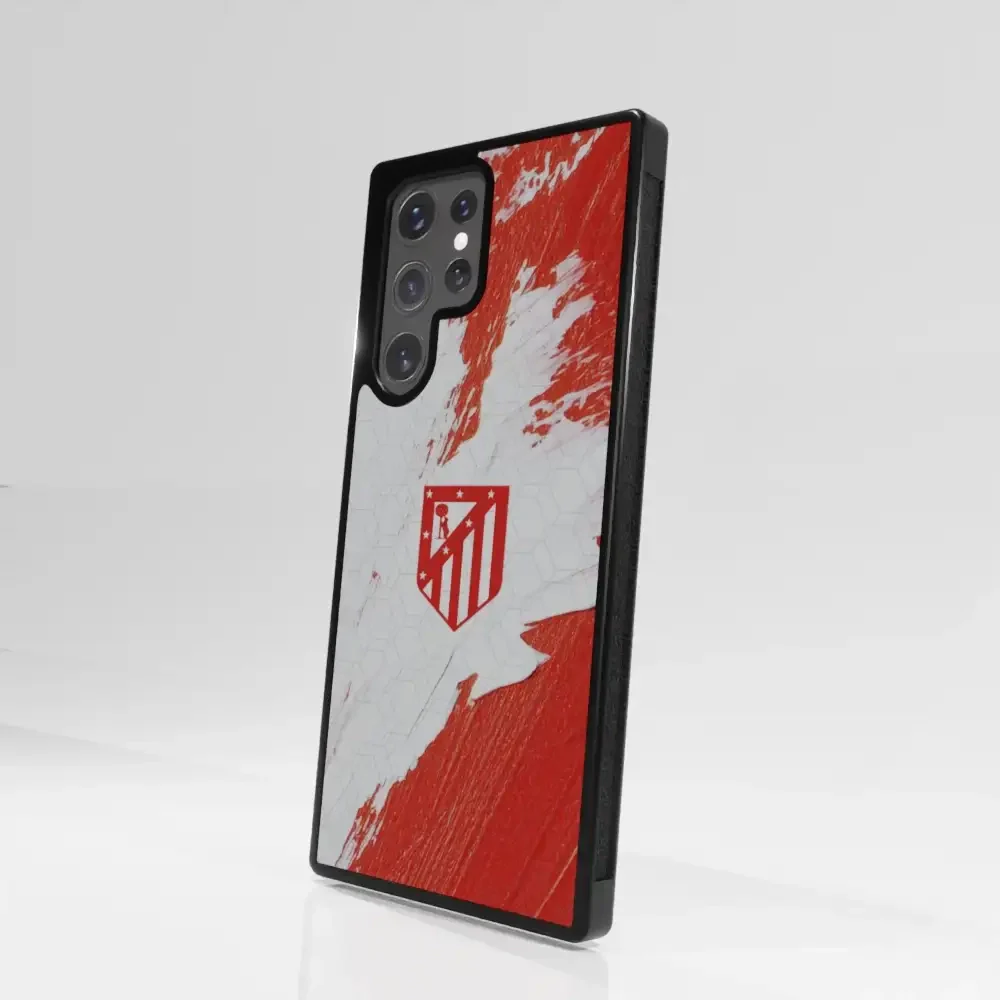 Atletico Madrid Official 3D Phone Case Design Red & White Paint - Image 109