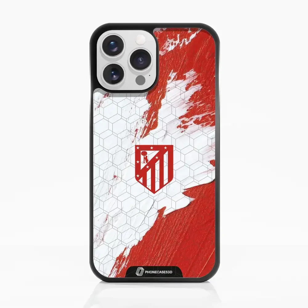 Atletico Madrid Official 3D Phone Case Design Red & White Paint - Image 11