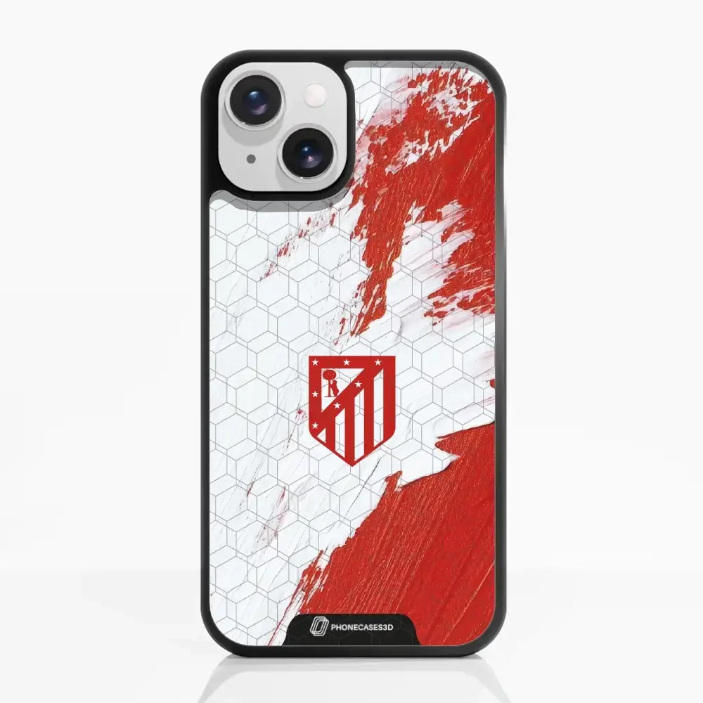 Atletico Madrid Official 3D Phone Case Design Red & White Paint - Image 12