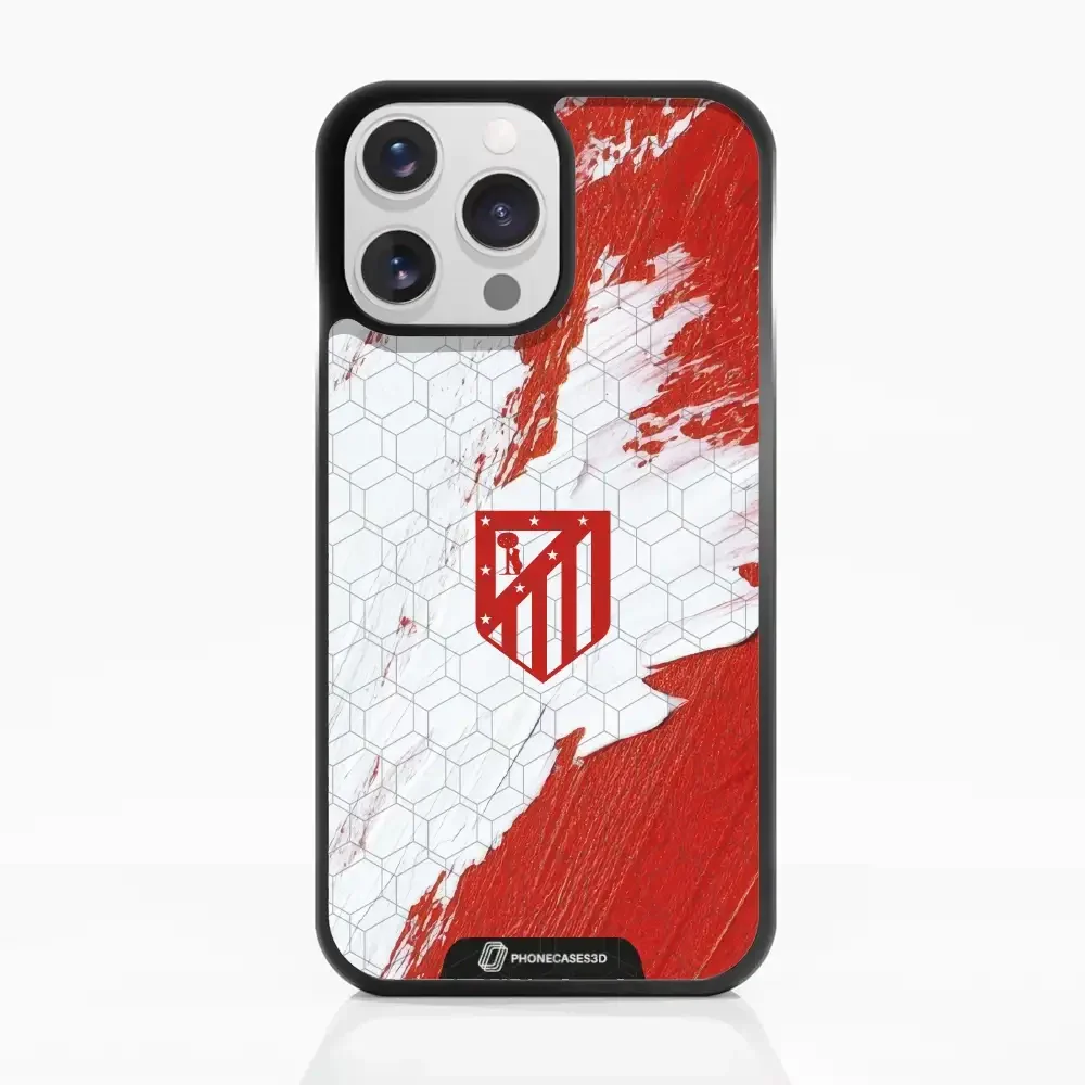 Atletico Madrid Official 3D Phone Case Design Red & White Paint - Image 15
