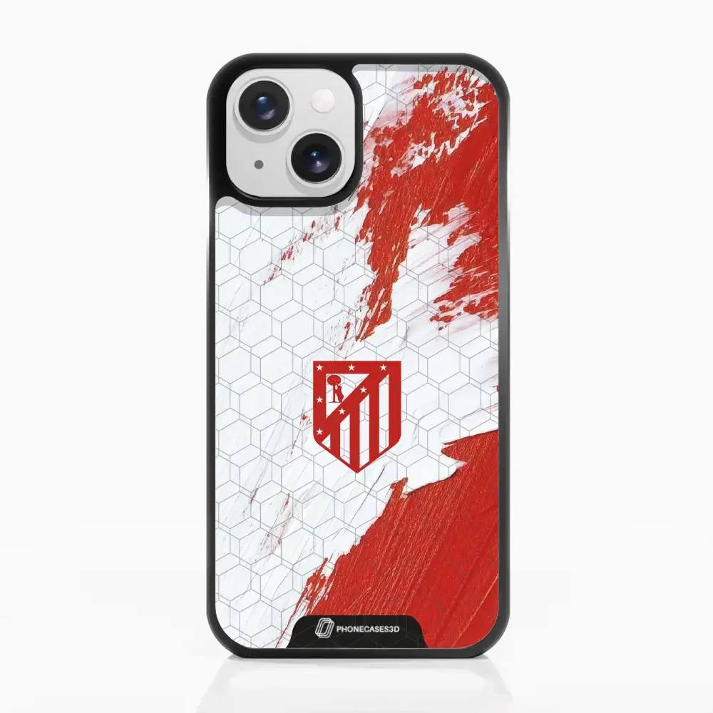 Atletico Madrid Official 3D Phone Case Design Red & White Paint - Image 16