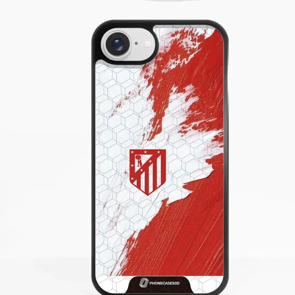 Atletico Madrid Official 3D Phone Case Design Red & White Paint - Image 21