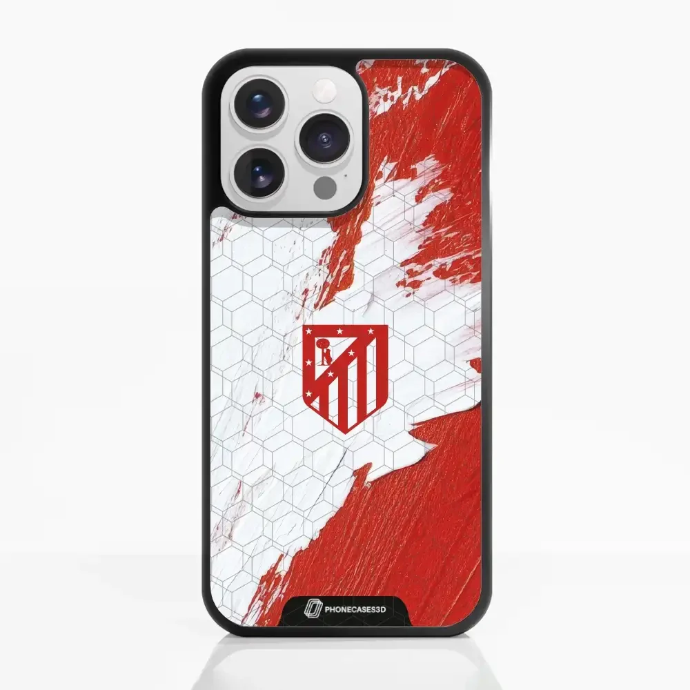Atletico Madrid Official 3D Phone Case Design Red & White Paint - Image 23
