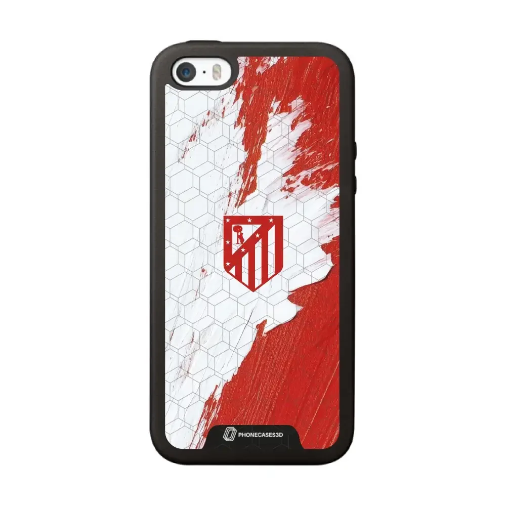 Atletico Madrid Official 3D Phone Case Design Red & White Paint - Image 29