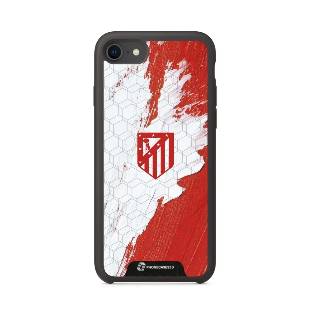 Atletico Madrid Official 3D Phone Case Design Red & White Paint - Image 32