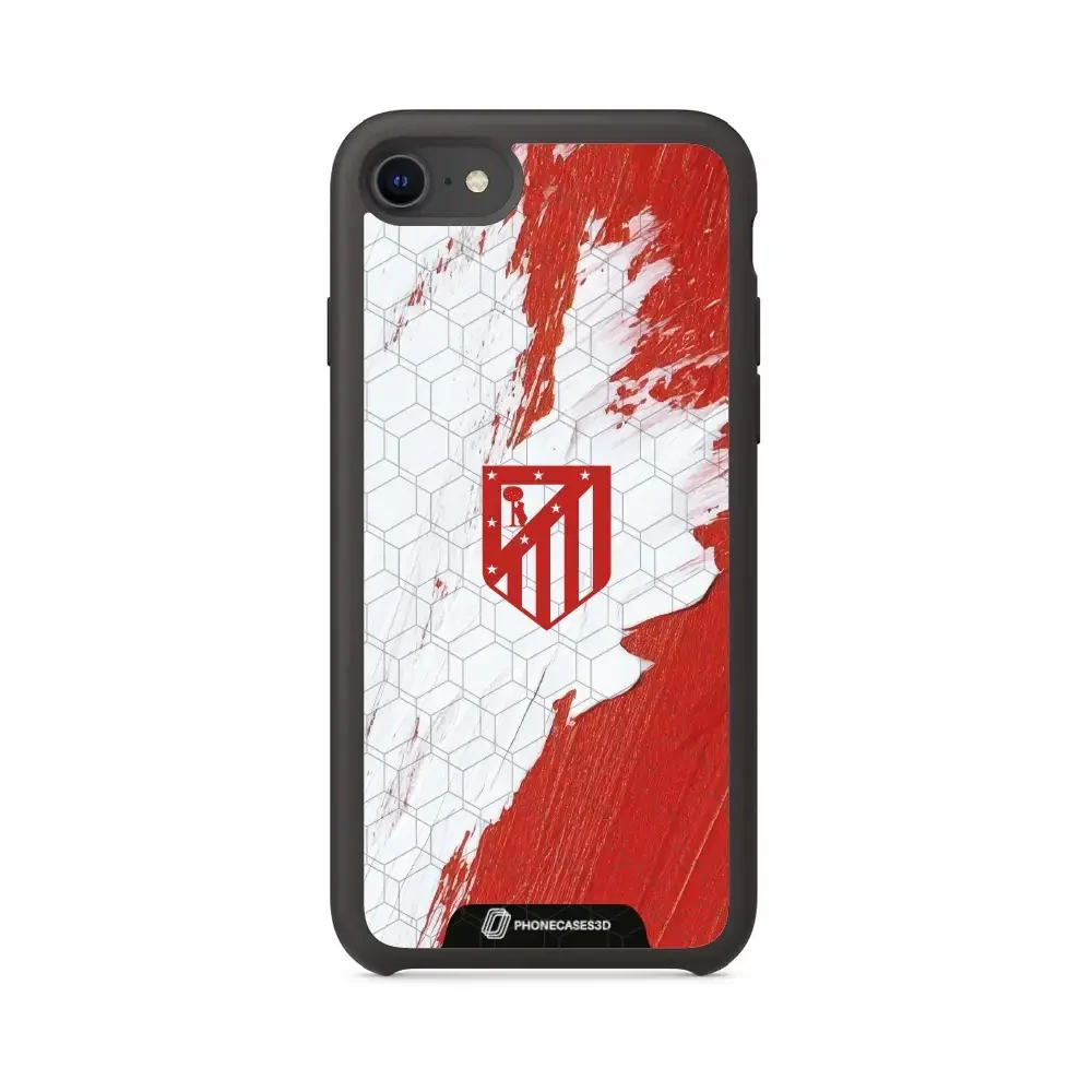 Atletico Madrid Official 3D Phone Case Design Red & White Paint - Image 36
