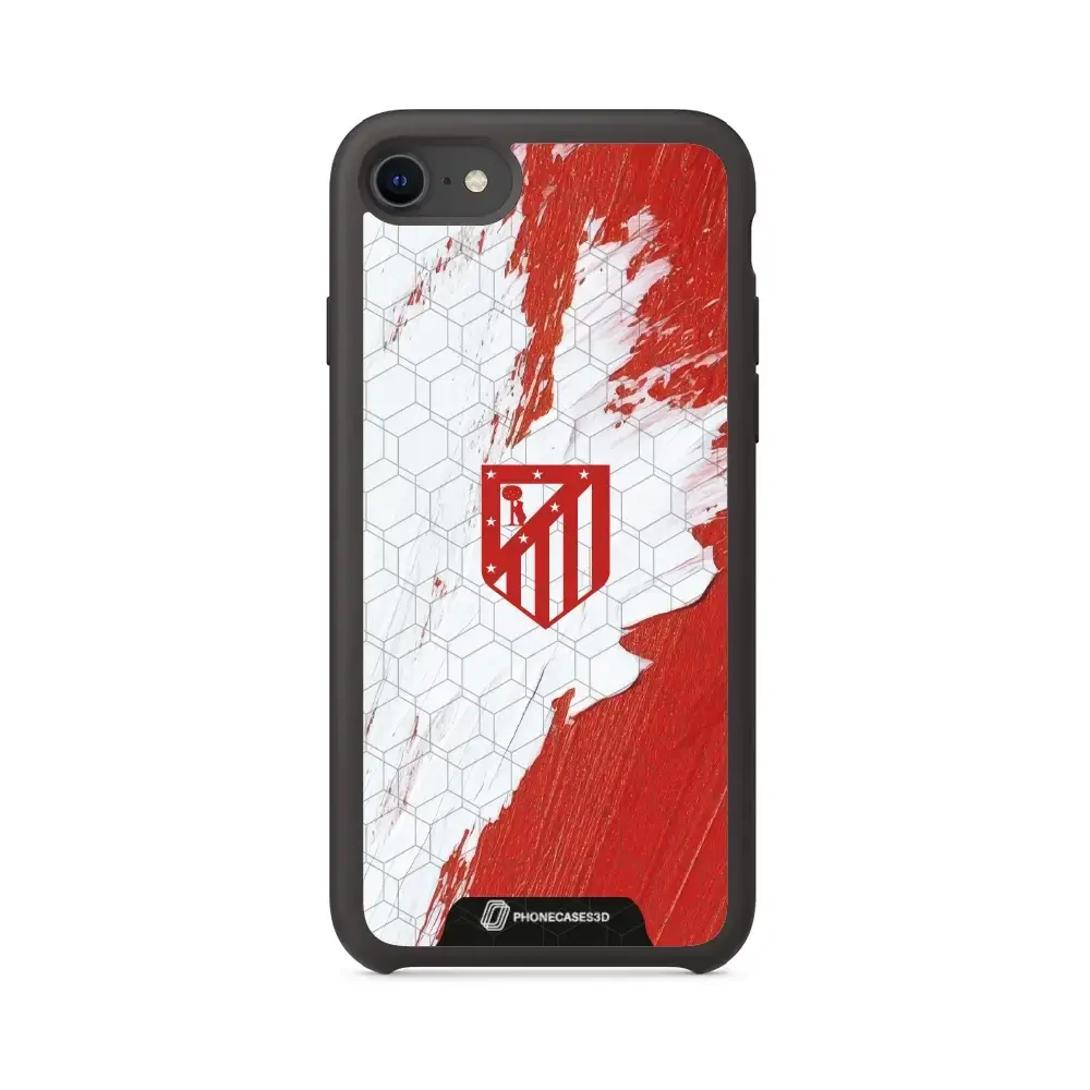 Atletico Madrid Official 3D Phone Case Design Red & White Paint - Image 37