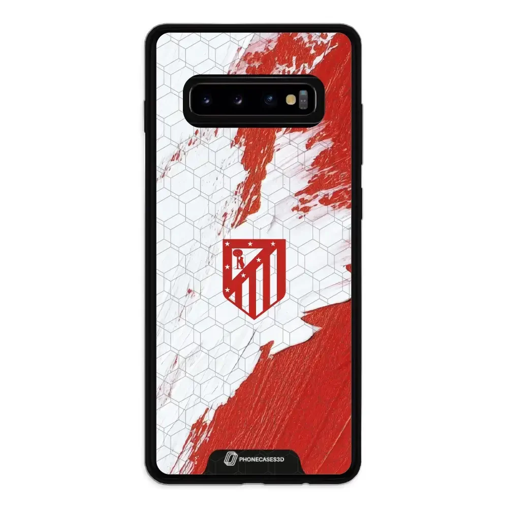 Atletico Madrid Official 3D Phone Case Design Red & White Paint - Image 46